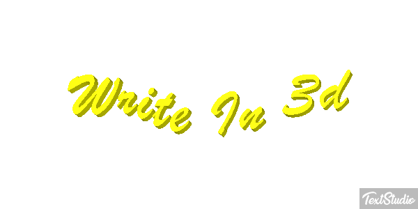 Write In 3D Text effect