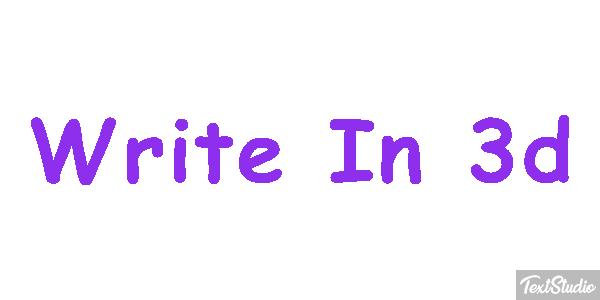 Write In 3D Text effect