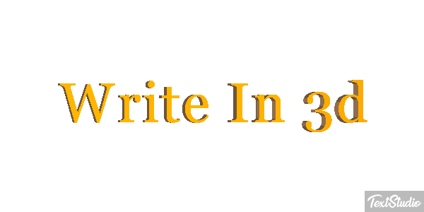 Write In 3D Text effect