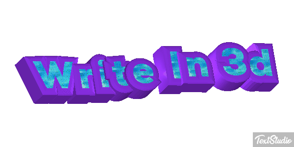 Write In 3D Text effect