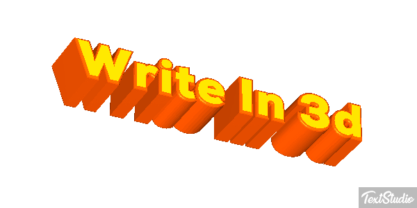 Write In 3D Text effect