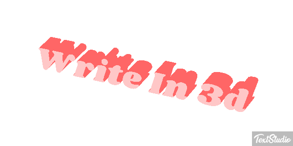 Write In 3D Text effect
