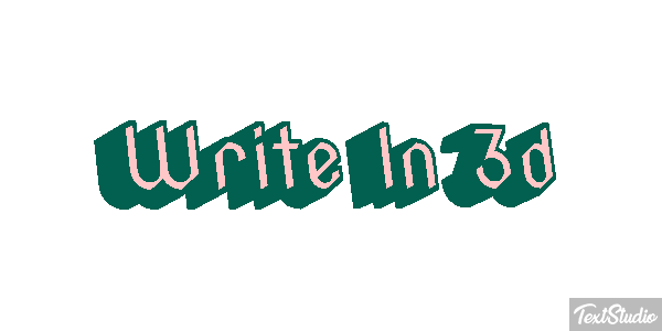 Write In 3D Text effect