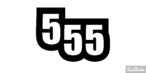 555 Effet de texte