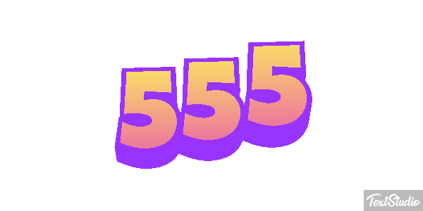 555 Effet de texte