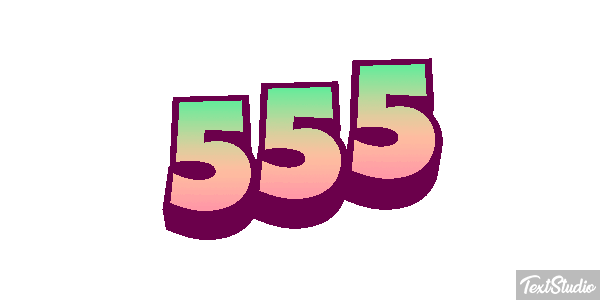 555 Effet de texte