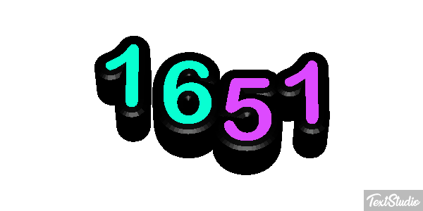 1651 Text effect
