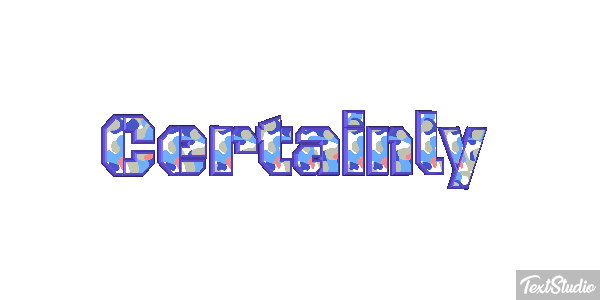 Certainly Text effect