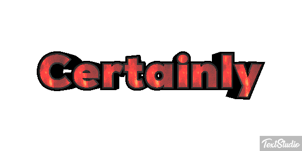 Certainly Text effect
