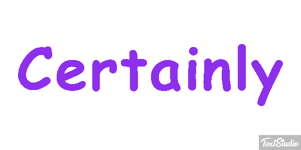 Certainly Text effect
