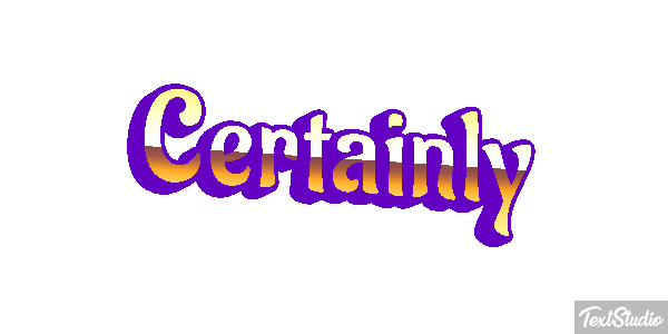 Certainly Text effect