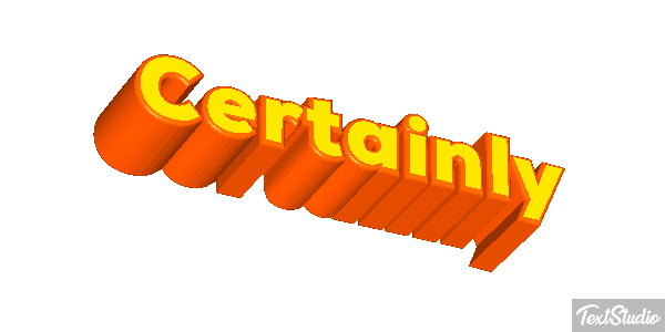 Certainly Text effect