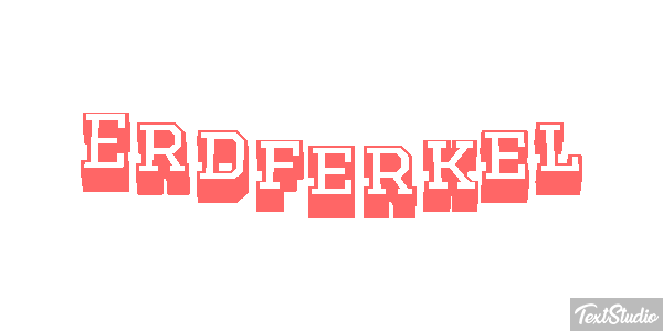 Erdferkel Texteffekt