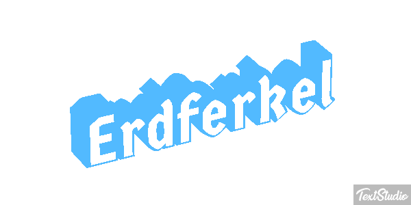 Erdferkel Texteffekt