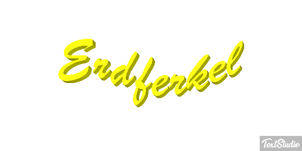 Erdferkel Texteffekt