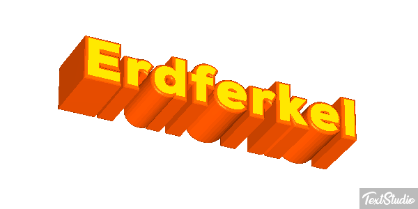 Erdferkel Texteffekt