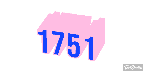 1751 Text effect
