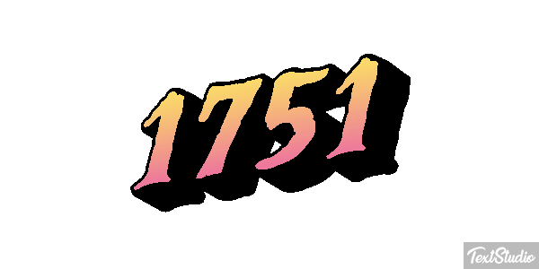 1751 Text effect