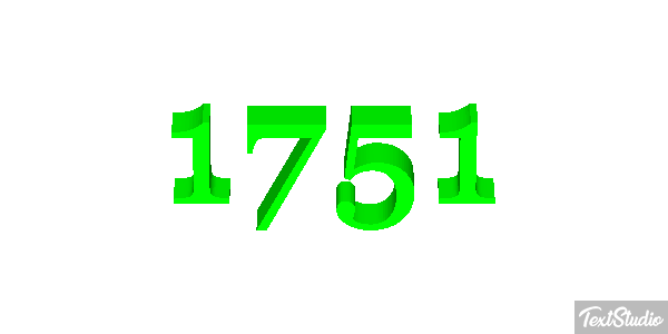 1751 Text effect