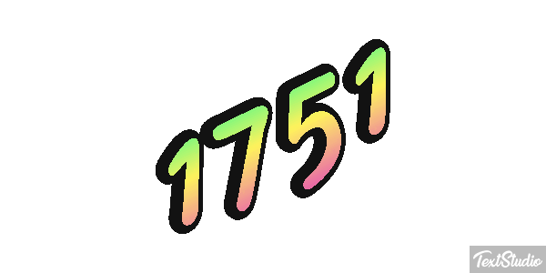 1751 Text effect