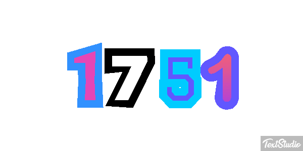 1751 Text effect