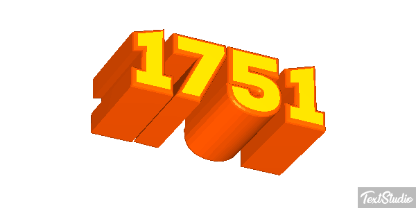 1751 Text effect