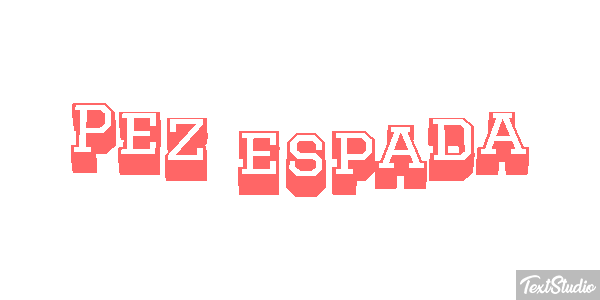 Pez espada Effet de texte