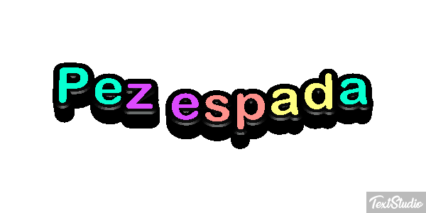 Pez espada Effet de texte