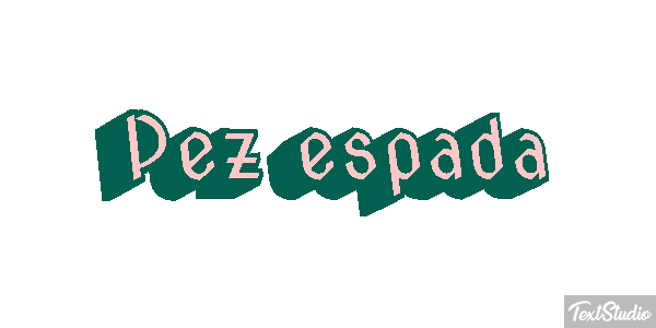 Pez espada Effet de texte