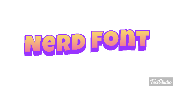 Nerd Font Tekst effect
