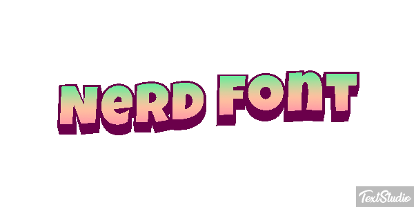 Nerd Font Tekst effect