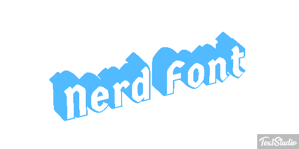 Nerd Font Tekst effect
