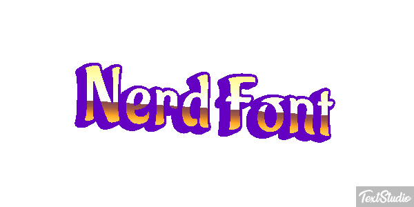 Nerd Font Tekst effect