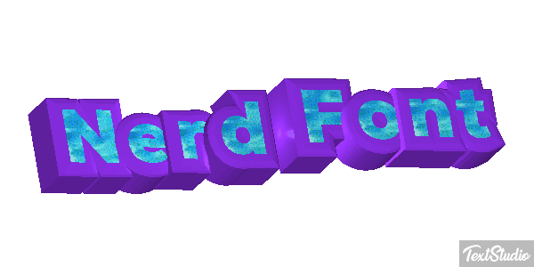 Nerd Font Tekst effect