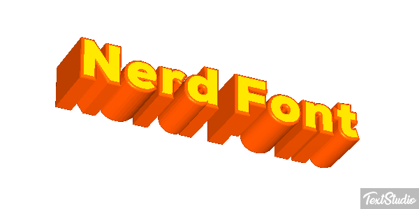 Nerd Font Tekst effect