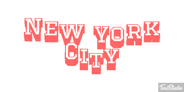 New York City Effetto testo