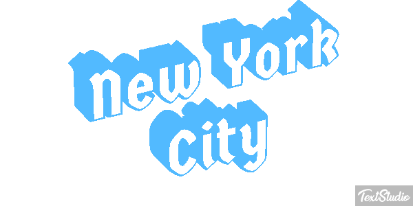 New York City Effetto testo