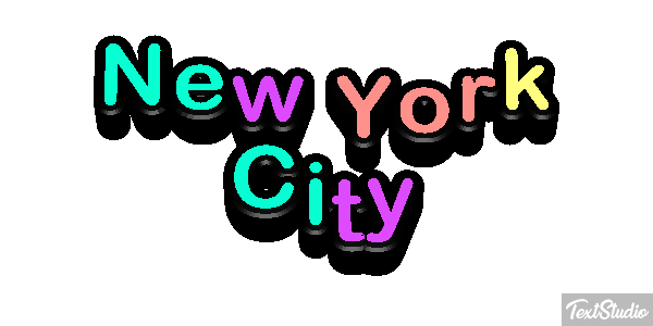 New York City Effetto testo