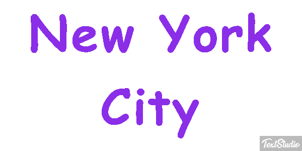 New York City Effetto testo