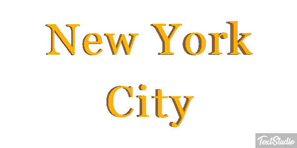 New York City Effetto testo