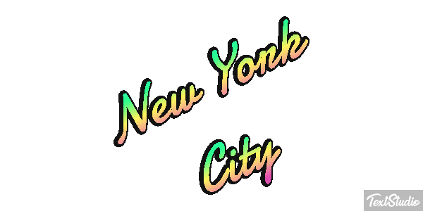 New York City Effetto testo