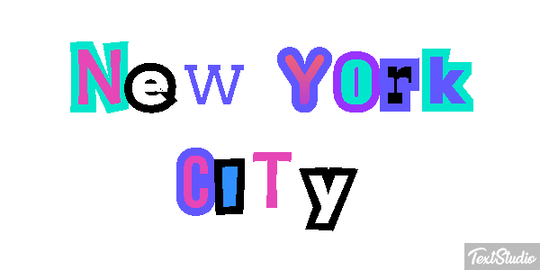 New York City Effetto testo