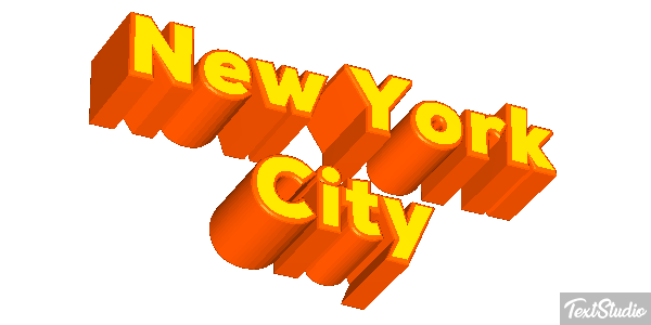 New York City Effetto testo