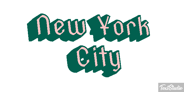 New York City Effetto testo