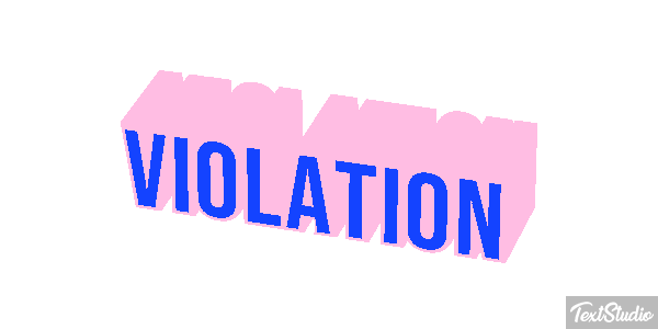 Violation Tekst effect