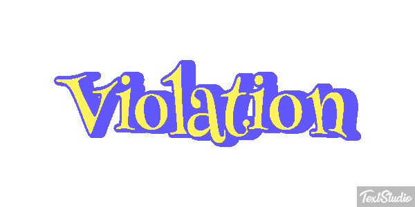 Violation Tekst effect