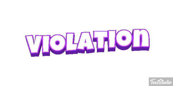 Violation Tekst effect