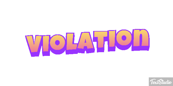 Violation Tekst effect