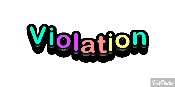 Violation Tekst effect