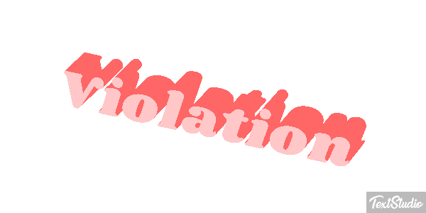 Violation Tekst effect